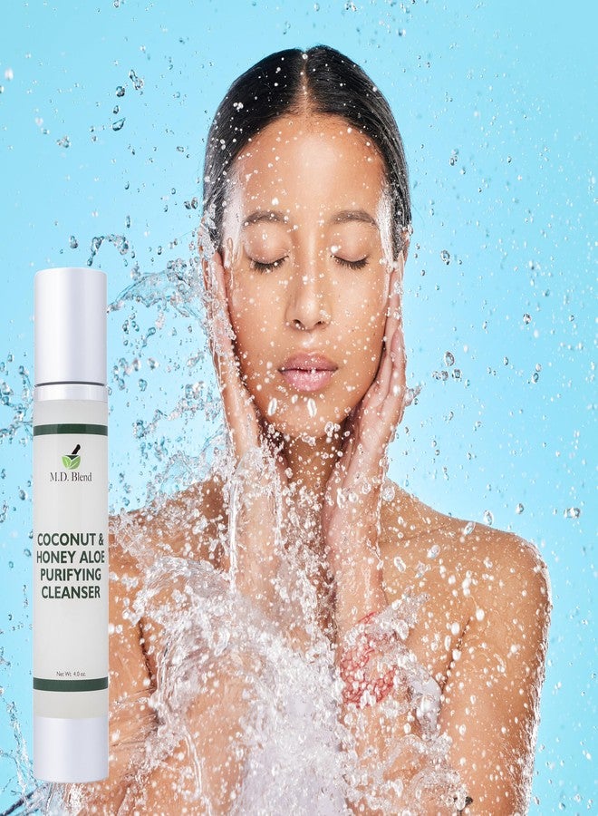 M.D. Blend Coconut & Honey Aloe Purifying Cleanser | Organic Face Wash for Women & Men | Gentle Vegan Foaming Facial Cleanser for All Skin Types | Non-Toxic, Clean Ingredients | 120ml Airless Pump - Image 5